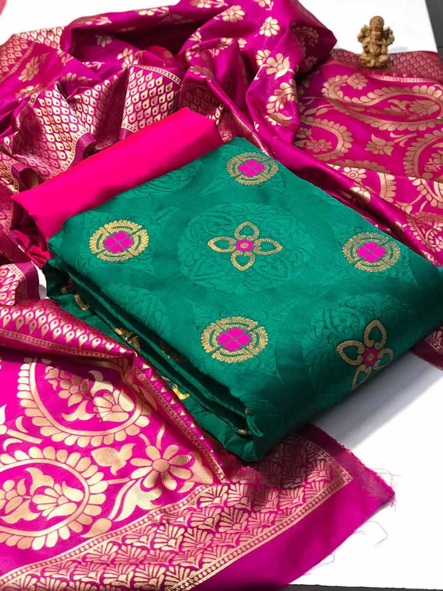 Banarasi Slik Whosale Dress Material Banarasi Slik Whosale Dress Material